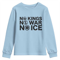 Anti Monarchy Political Youth Sweatshirt No Kings No Wars No Ice
