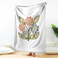 Wildflower Freedom Protest Throw Blanket No Kings No Wars No Ice