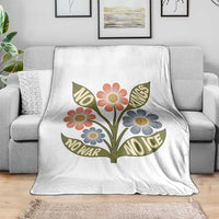 Wildflower Freedom Protest Throw Blanket No Kings No Wars No Ice