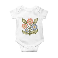 Wildflower Freedom Protest Baby Onesie No Kings No Wars No Ice