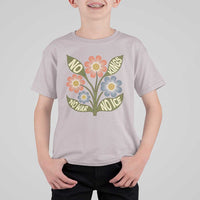 Wildflower Freedom Protest T Shirt For Kid No Kings No Wars No Ice