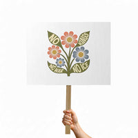 Wildflower Freedom Protest Protest Sign No Kings No Wars No Ice