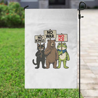 Funny Animal Protest Garden Flag No Kings No Wars No Ice