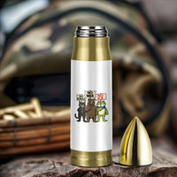 Funny Animal Protest Bullet Tumbler No Kings No Wars No Ice