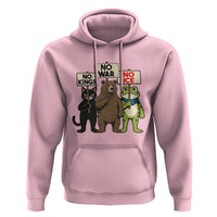 Funny Animal Protest Hoodie No Kings No Wars No Ice