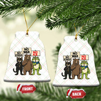 Funny Animal Protest Ceramic Ornament No Kings No Wars No Ice