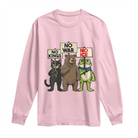 Funny Animal Protest Long Sleeve Shirt No Kings No Wars No Ice