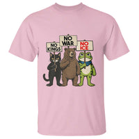 Funny Animal Protest T Shirt No Kings No Wars No Ice