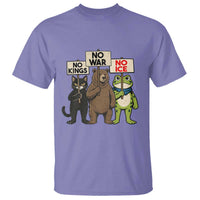 Funny Animal Protest T Shirt No Kings No Wars No Ice