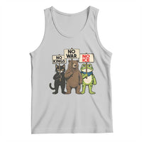 Funny Animal Protest Tank Top No Kings No Wars No Ice
