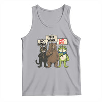 Funny Animal Protest Tank Top No Kings No Wars No Ice
