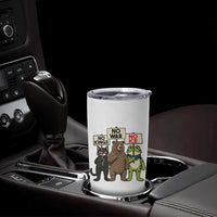 Funny Animal Protest Tumbler Cup No Kings No Wars No Ice