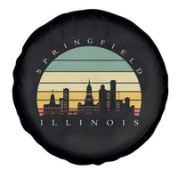 Vintage Springfield Illinois Pride Spare Tire Cover Scenic Cityscape Gift