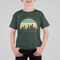 Vintage Springfield Illinois Pride T Shirt For Kid Scenic Cityscape Gift