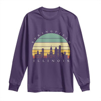 Vintage Springfield Illinois Pride Long Sleeve Shirt Scenic Cityscape Gift