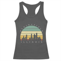 Vintage Springfield Illinois Pride Racerback Tank Top Scenic Cityscape Gift