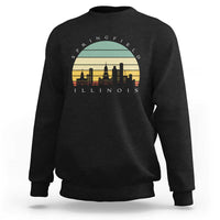 Vintage Springfield Illinois Pride Sweatshirt Scenic Cityscape Gift