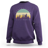 Vintage Springfield Illinois Pride Sweatshirt Scenic Cityscape Gift