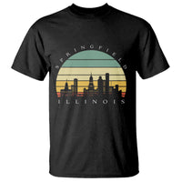 Vintage Springfield Illinois Pride T Shirt Scenic Cityscape Gift