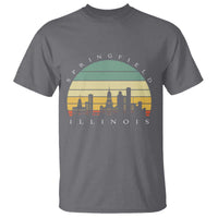 Vintage Springfield Illinois Pride T Shirt Scenic Cityscape Gift