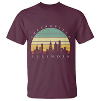 Vintage Springfield Illinois Pride T Shirt Scenic Cityscape Gift