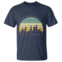 Vintage Springfield Illinois Pride T Shirt Scenic Cityscape Gift