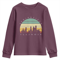 Vintage Springfield Illinois Pride Youth Sweatshirt Scenic Cityscape Gift