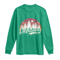 Missouri Travel Gift Long Sleeve Shirt Vintage Forest River Landscape