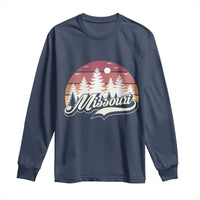 Missouri Travel Gift Long Sleeve Shirt Vintage Forest River Landscape