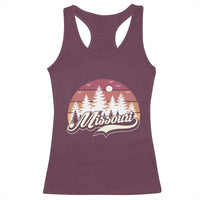 Missouri Travel Gift Racerback Tank Top Vintage Forest River Landscape