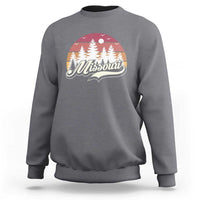 Missouri Travel Gift Sweatshirt Vintage Forest River Landscape