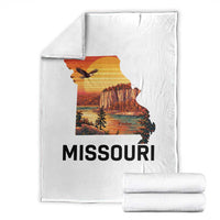 Missouri State Map Nature Travel Throw Blanket The Show Me State Pride