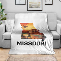 Missouri State Map Nature Travel Throw Blanket The Show Me State Pride