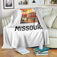 Missouri State Map Nature Travel Throw Blanket The Show Me State Pride
