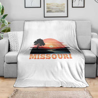 Vintage Missouri Outdoors Throw Blanket Midwest Nature Landscape
