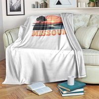 Vintage Missouri Outdoors Throw Blanket Midwest Nature Landscape