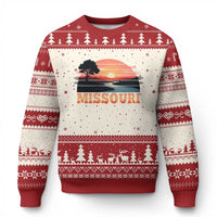 Vintage Missouri Outdoors Ugly Christmas Sweater Midwest Nature Landscape