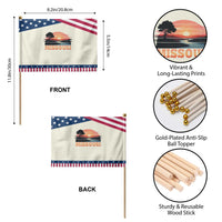 Vintage Missouri Outdoors Patriotic Handheld Flag Midwest Nature Landscape