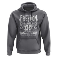 Feel The Freedom Route Highway 66 Hoodie 100th Anniversary Biker Road Trip Graphic