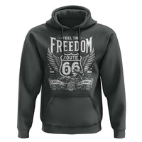 Feel The Freedom Route Highway 66 Hoodie 100th Anniversary Biker Road Trip Graphic