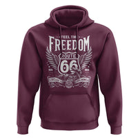 Feel The Freedom Route Highway 66 Hoodie 100th Anniversary Biker Road Trip Graphic