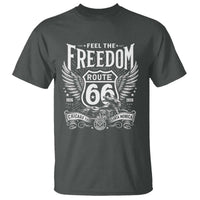 Feel The Freedom Route Highway 66 T Shirt 100th Anniversary Biker Road Trip Graphic