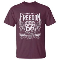 Feel The Freedom Route Highway 66 T Shirt 100th Anniversary Biker Road Trip Graphic