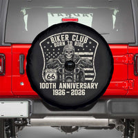 Vintage Biker Club Born To Ride Spare Tire Cover 100th Anniversary Mother Road