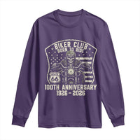 Vintage Biker Club Born To Ride Long Sleeve Shirt 100th Anniversary Mother Road