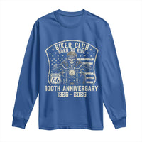 Vintage Biker Club Born To Ride Long Sleeve Shirt 100th Anniversary Mother Road