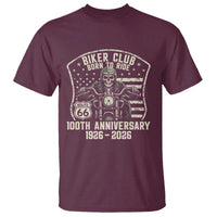 Vintage Biker Club Born To Ride T Shirt 100th Anniversary Mother Road