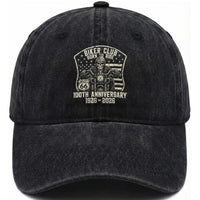 Vintage Biker Club Born To Ride Washed Cotton Baseball Cap 100th Anniversary Mother Road