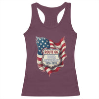 Route Highway 66 Centennial Racerback Tank Top Vintage American Flag Patriotic Gift