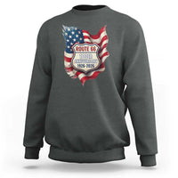 Route Highway 66 Centennial Sweatshirt Vintage American Flag Patriotic Gift